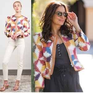 NWOT Isabel Marant Etoile Hafileal Quilted Padded Cropped Jacket Size 34